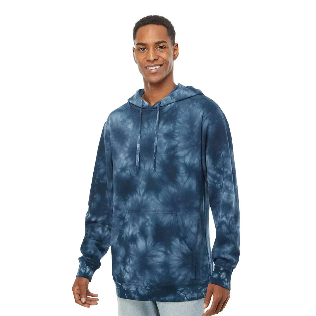Independent Trading Company - Unisex Mid Weight Tie Dye Pullover Hoodie (PRM4500TD TDNV) - Image 2