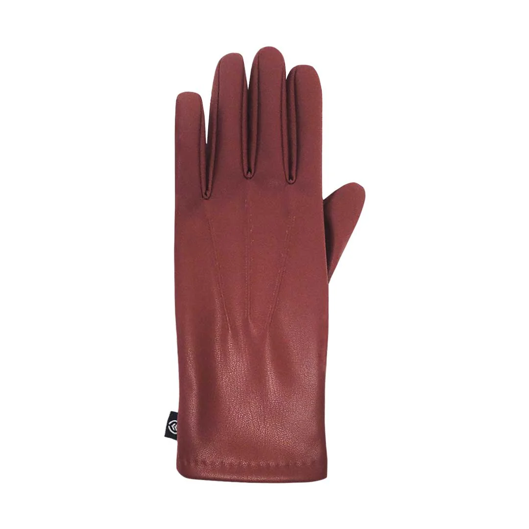 Isotoner - Women's Faux Nappa Gloves (31600 RED) - Image 2