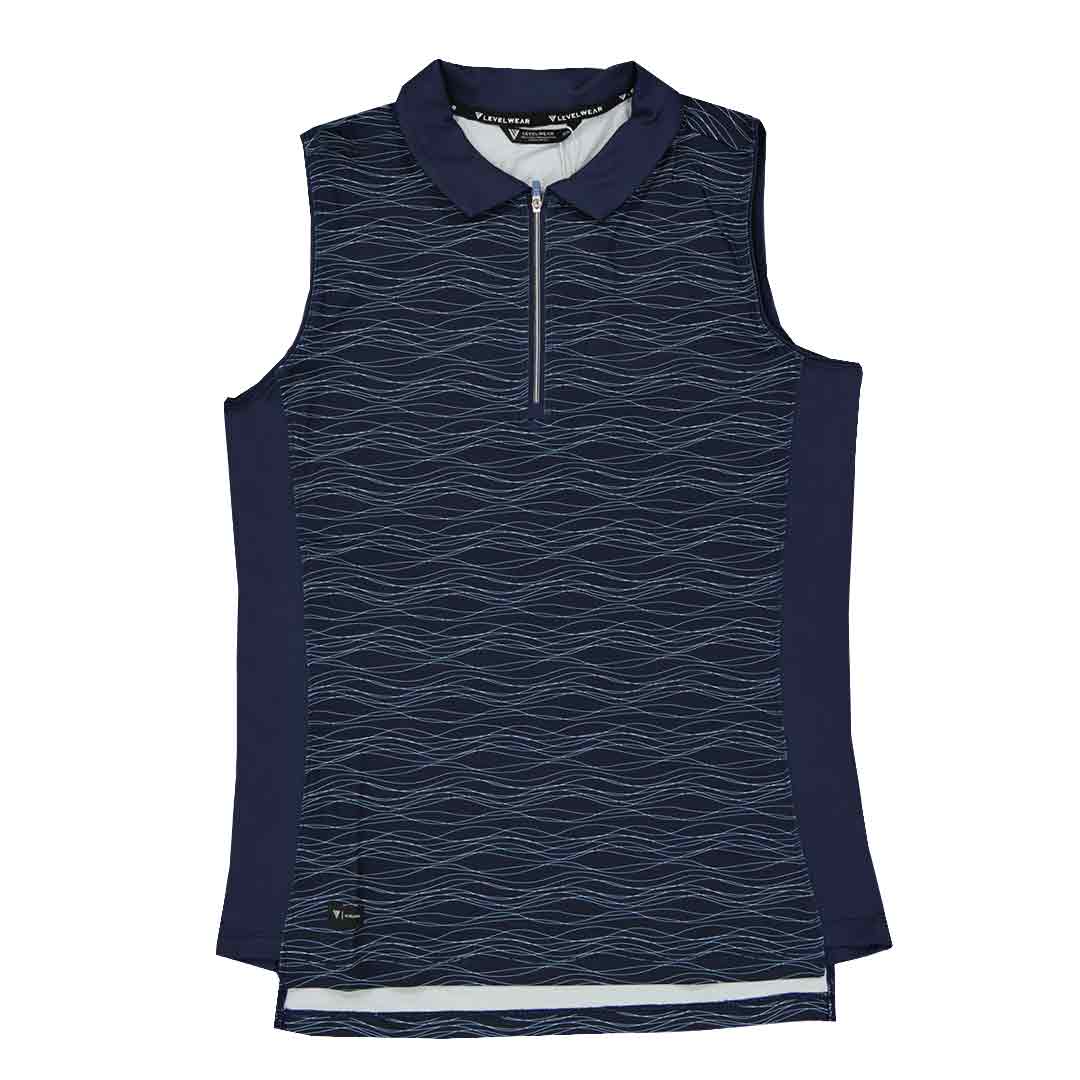 Levelwear - Women's Shore 1/4 Zip Sleeveless Polo (BL21L 003)