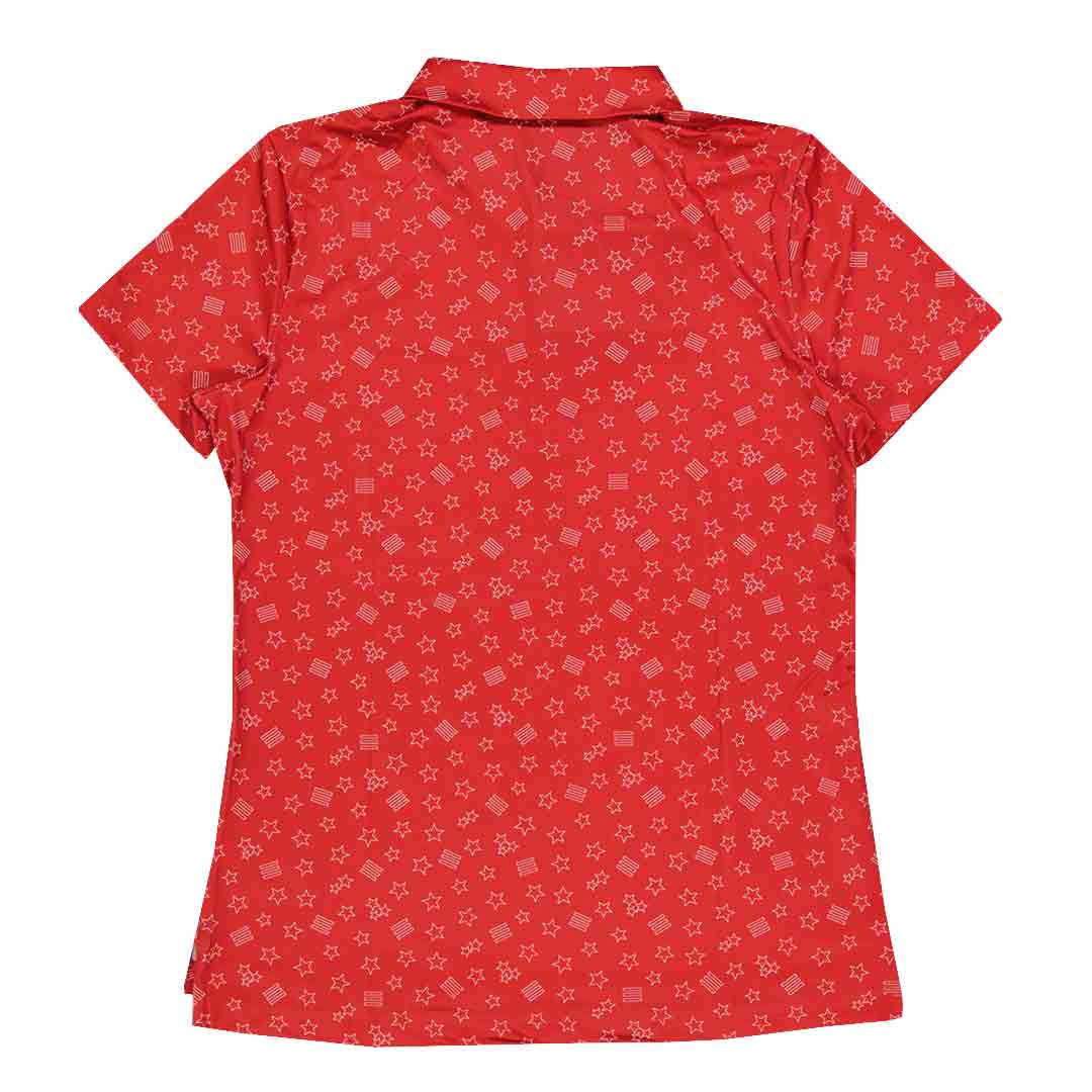 Levelwear - Women's Stars And Stripes Short Sleeve Polo (YE03L 005) - Image 2