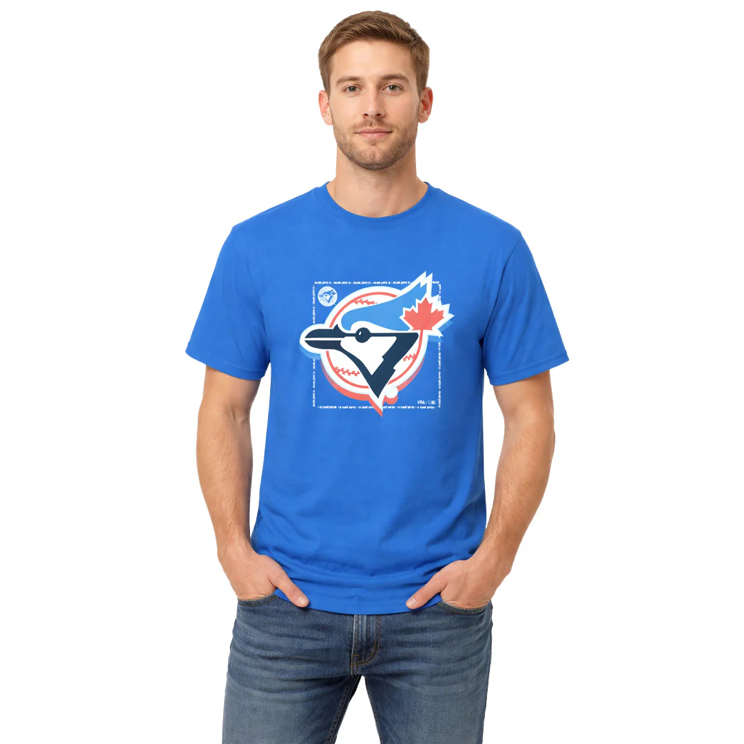 MLB - Men's Toronto Blue Jays Drop Shadow T-Shirt (XVML0M6MSC3A1PB 43RYL) - Image 2