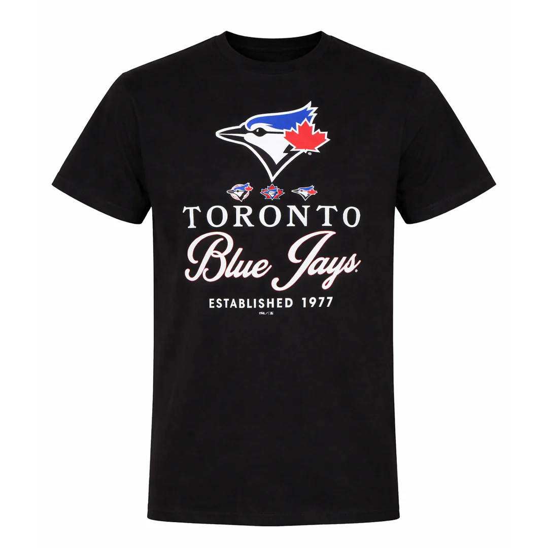 MLB - Men's Toronto Blue Jays Retro Stamps T-Shirt (XVML0LYMSC3A1PB 00BLK)