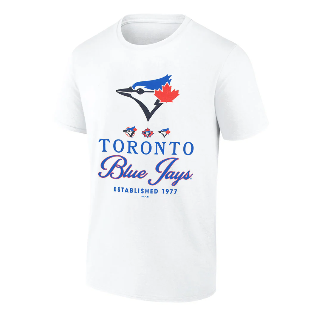 MLB - Men's Toronto Blue Jays Retro Stamps T-Shirt (XVML0LZMSC3A1PB 10WHT)