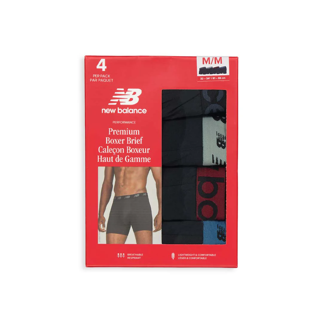 New Balance - Men's 4 Pack Premium Boxer Brief (NB3017-4-0083N) - Image 2