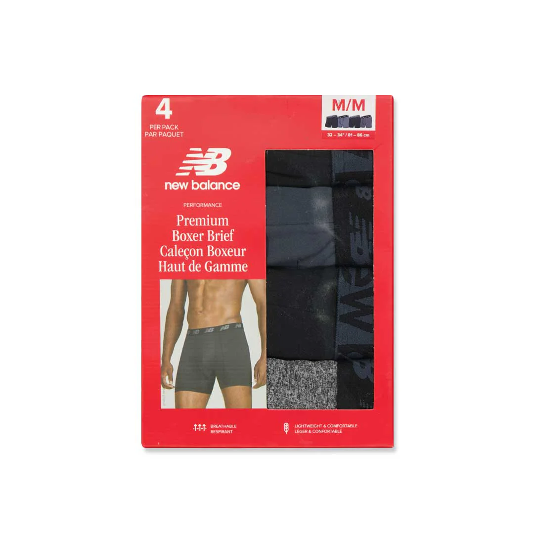 New Balance - Men's 4 Pack Premium Boxer Brief (NB3017-4-0084N) - Image 2