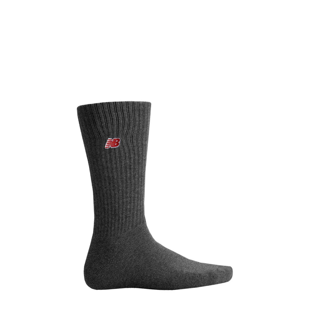 New Balance - Unisex Patch Logo 3 Pack Crew Socks (LAS33763 GR) - Image 2