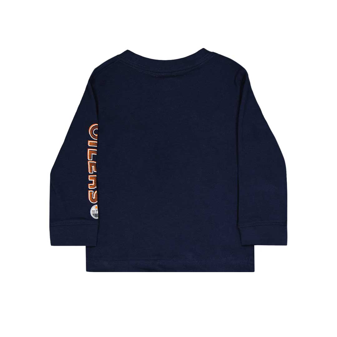 NHL -  Kids' (Toddler & Infant) Edmonton Oilers Long Sleeve T-Shirt (HK5I2HC9P OIL) - Image 2