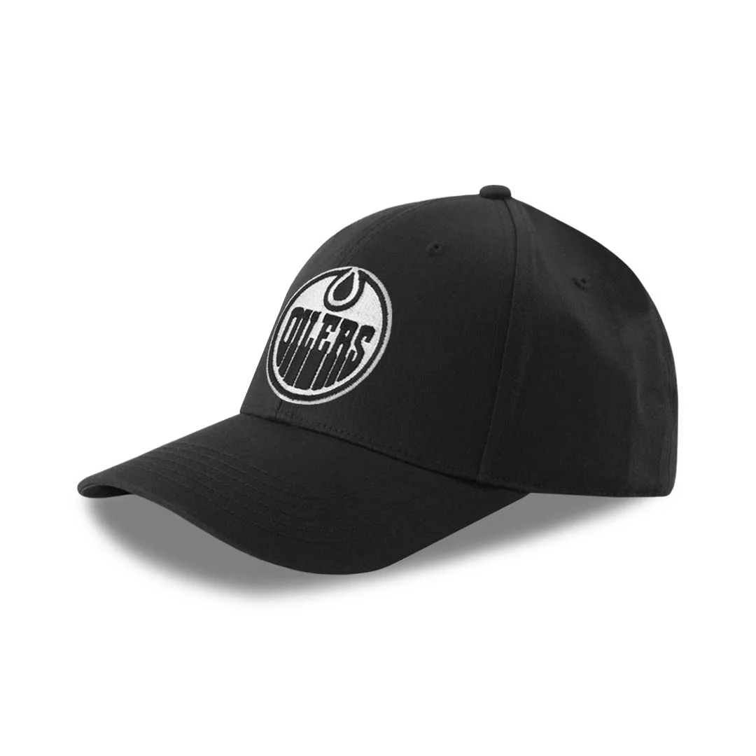 NHL - Men's Edmonton Oilers Flat Logo Hat (NHXX2KYMHDCC1PB 00BLK) - Image 2