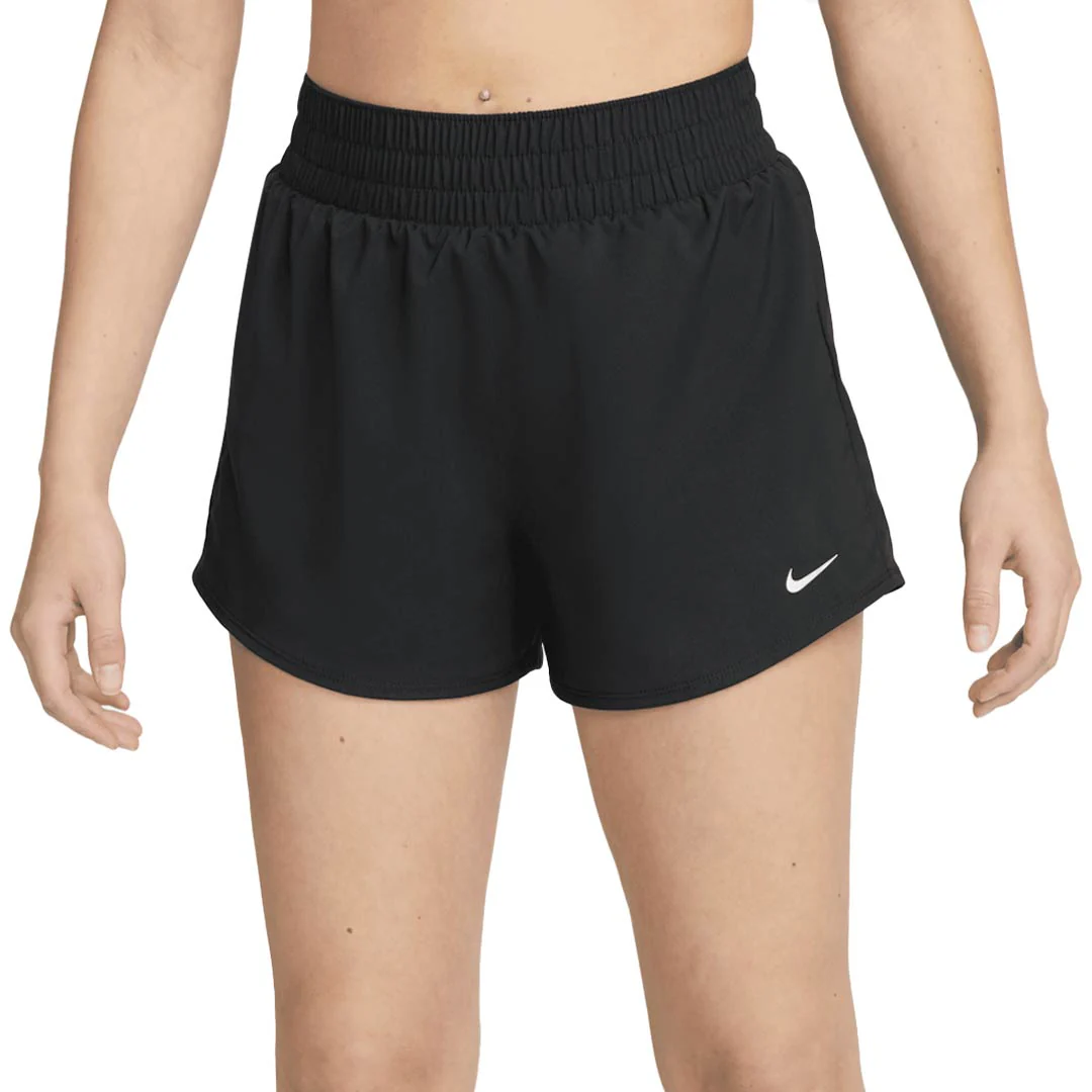 Nike - Women's One Dri-Fit High Waisted Brief-Lined 3 Inch Shorts (DX6014 010) - Image 2