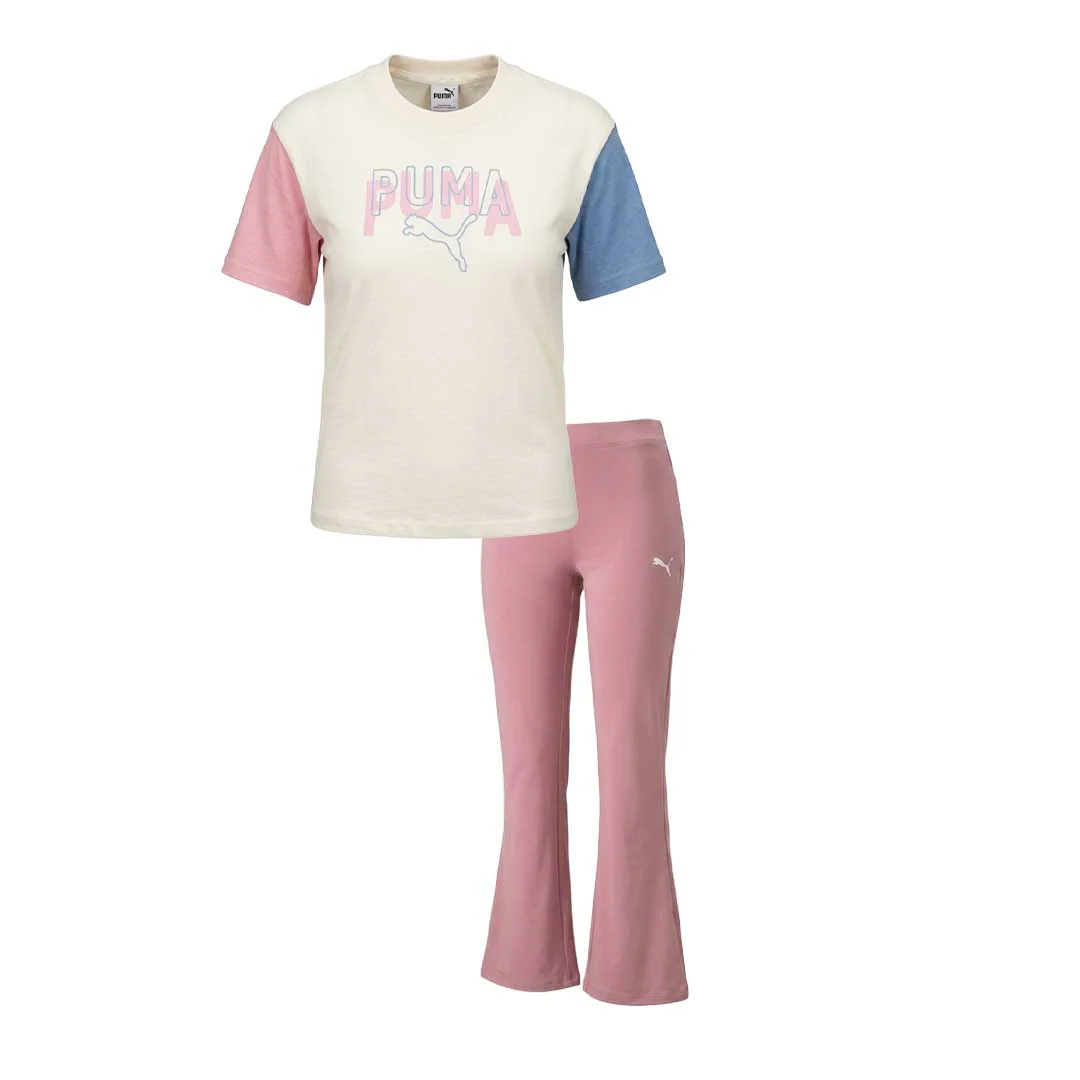 Puma - Girls' (Junior) Colorblocked T-Shirt & Leggings Set (PFA25V82-19347 275)