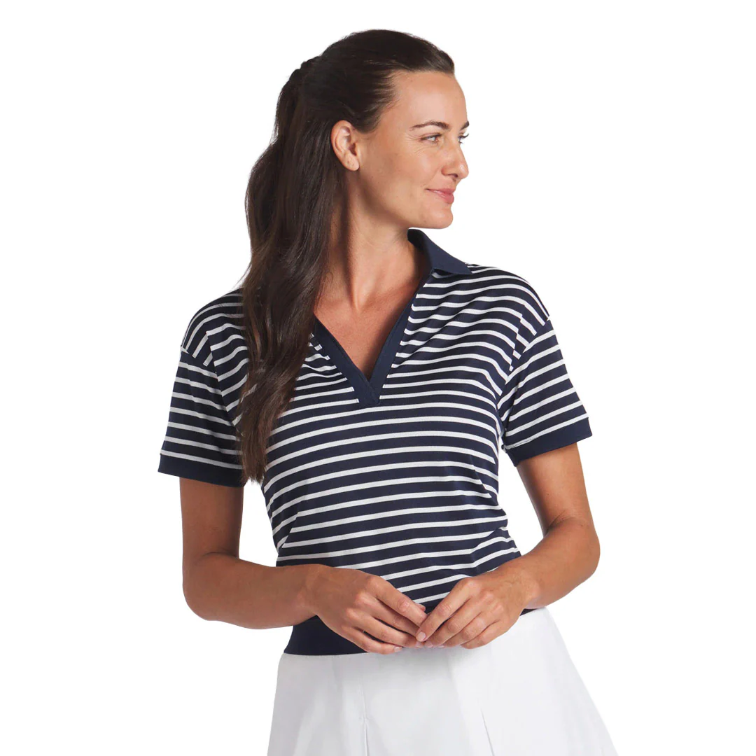 Puma - Women's Everyday Stripe Pique Golf Polo (623914 05) - Image 2