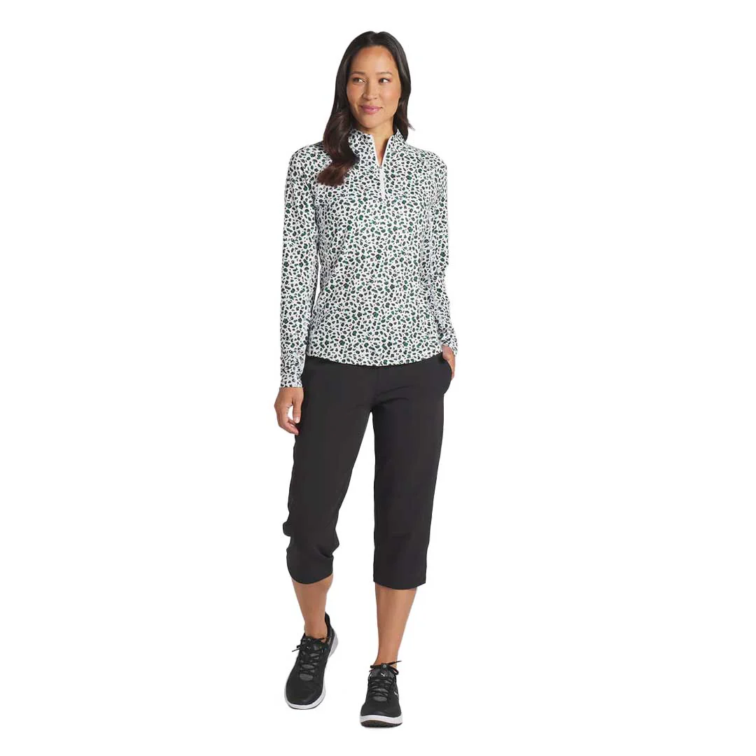 Puma - Women's You-V Leopard Quarter-Zip Golf Sweater (623929 01) - Image 4