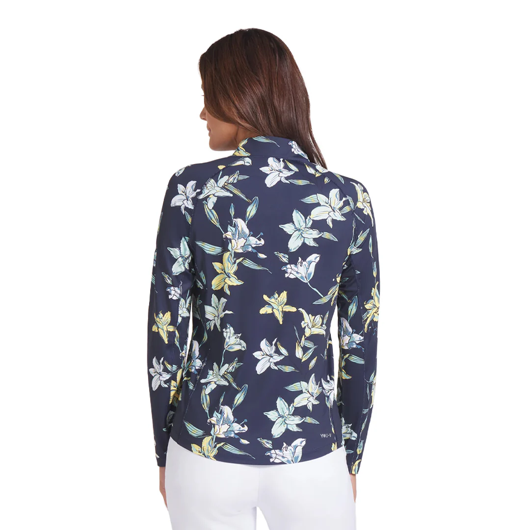 Puma - Women's You-V Lily Floral Golf 1/4 Zip Sweatshirt (629379 01) - Image 3