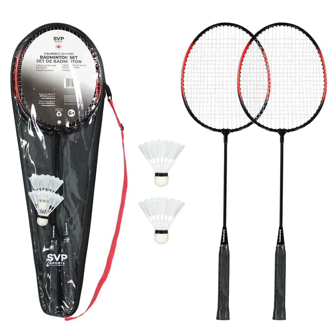 SVP Play - 2 Pack Steel Badminton Racquet Set (SSO-047A2) - Image 2
