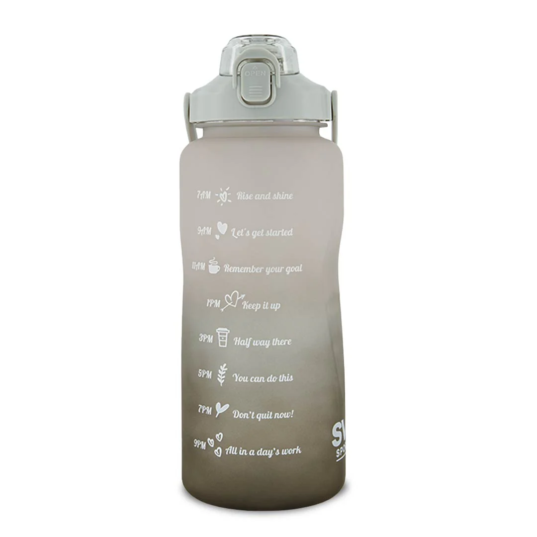 SVP Sports - 64oz Hydration Water Bottle (64OZ-GRYBLK) - Image 2