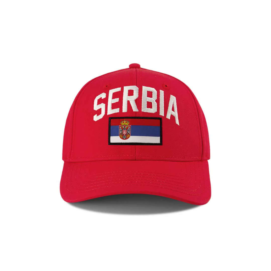 SVP Sports - Men's Serbia Flag Hat (MEXXPSLMHDCC1PB 64DRE)