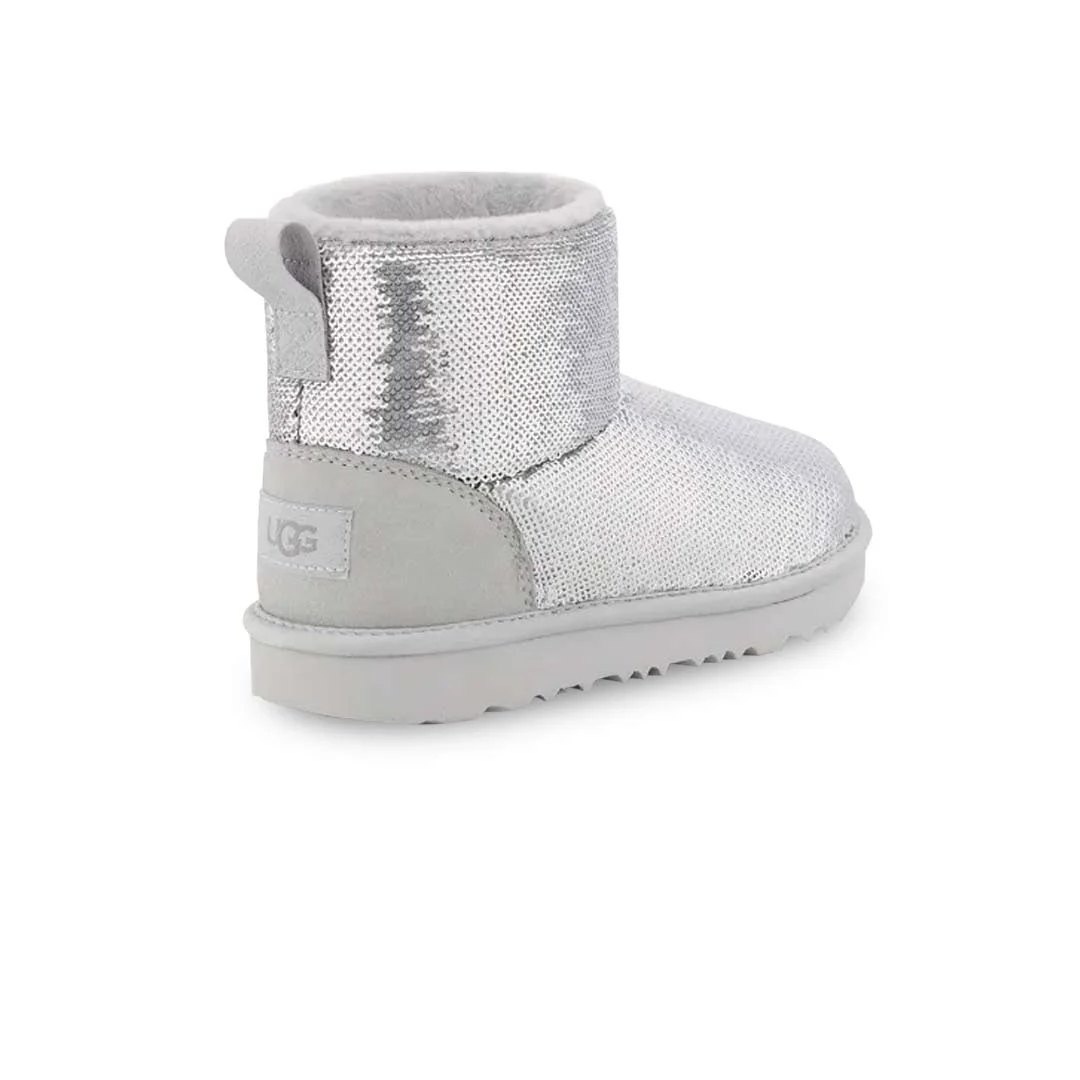 UGG® - Kids' (Preschool & Junior) Classic Mini Mirror Ball Boots (1143708K-SLVR) - Image 2