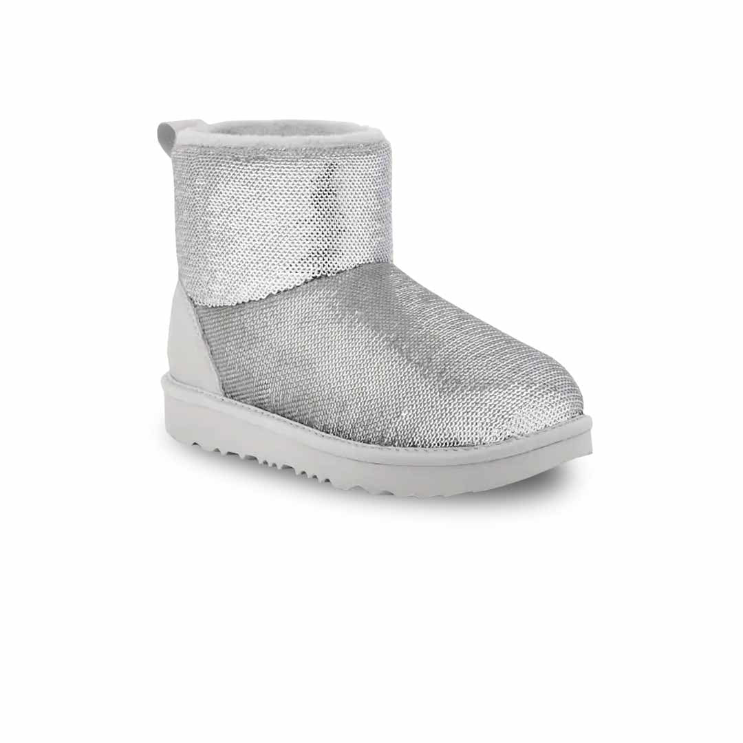 UGG® - Kids' (Preschool & Junior) Classic Mini Mirror Ball Boots (1143708K-SLVR) - Image 3