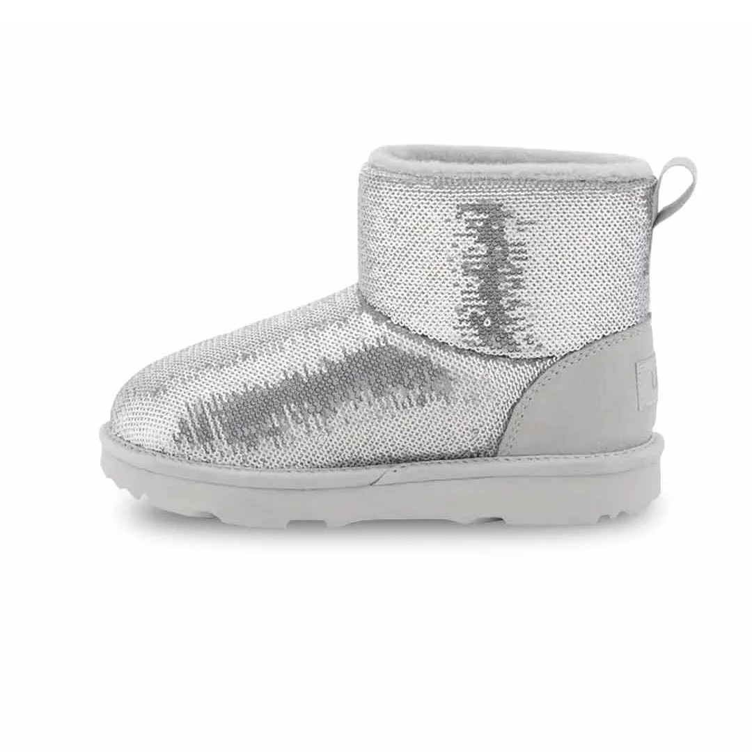 UGG® - Kids' (Preschool & Junior) Classic Mini Mirror Ball Boots (1143708K-SLVR) - Image 4